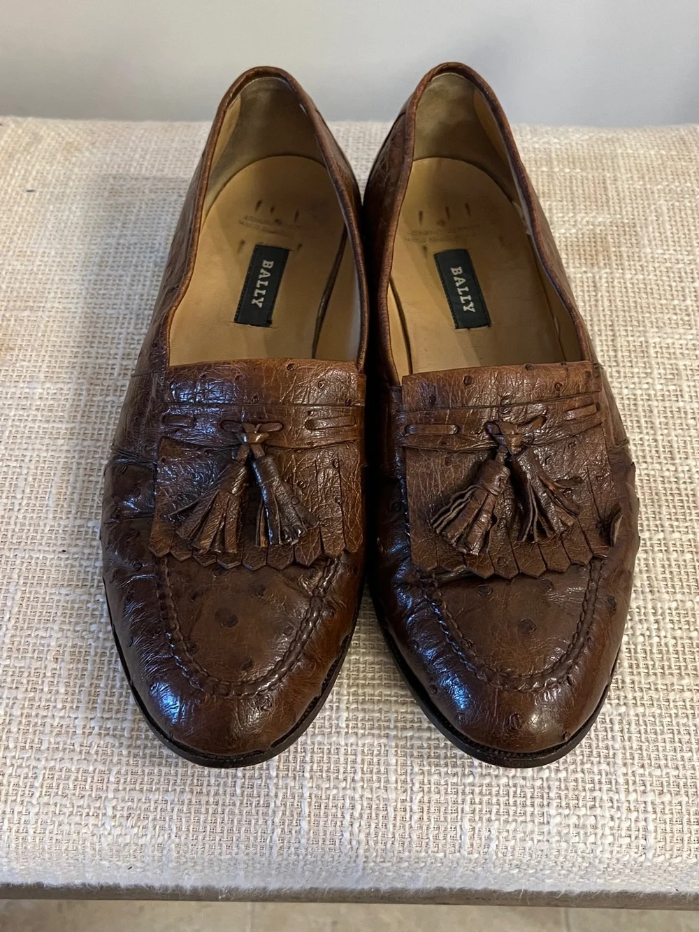 Bally Men’s Brown Leather Tassel Kiltie Loafers